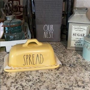 Rae Dunn Yellow SPREAD Butter Dish